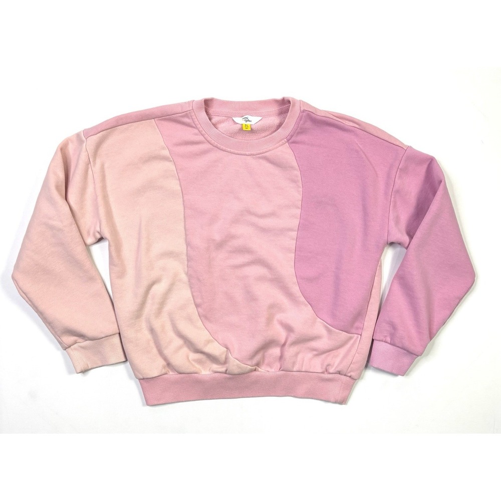 Rumi + Ryder Sweatshirt Girls XL (16-18) Pink Colorblock Pullover Long Sleeve